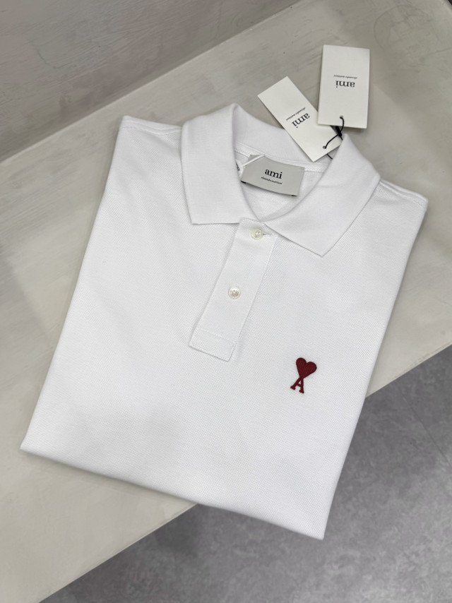 Ami 紅色愛心POLO衫