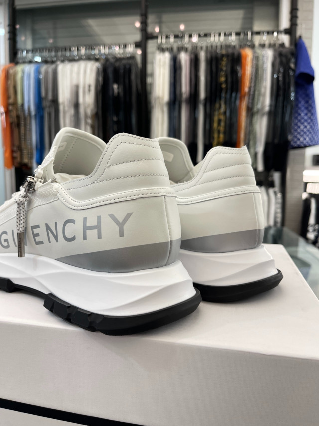 GIVENCHY 側邊文字拉鍊小白鞋