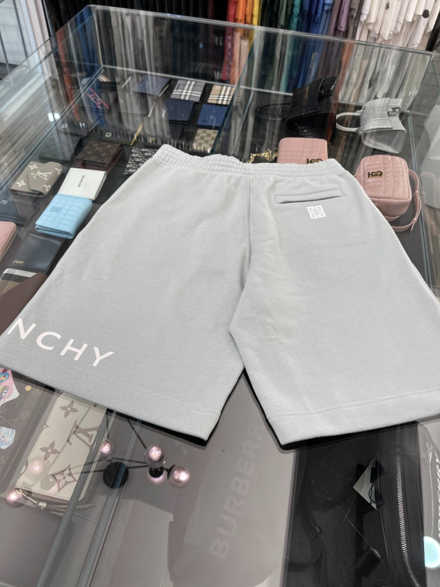 GIVENCHY 印花文字短褲(淺藍)