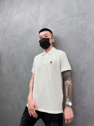 Ami 紅色愛心POLO衫