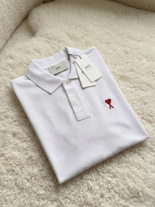 Ami 紅色愛心POLO衫