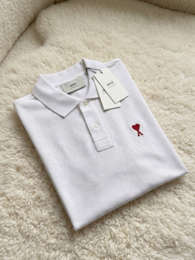 Ami 紅色愛心POLO衫