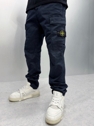 STONE ISLAND石頭島海軍藍羅盤徽章工裝褲