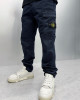 STONE ISLAND石頭島海軍藍羅盤徽章工裝褲