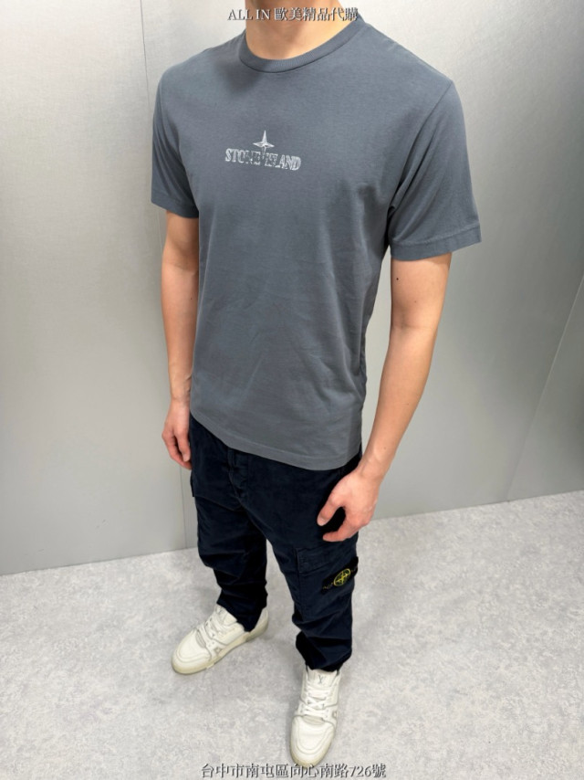 STONE ISLAND石頭島 斑駁LOGO短袖