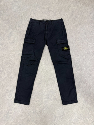 STONE ISLAND石頭島海軍藍羅盤徽章工裝褲