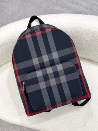 BURBERRY 藍色格紋後背包 80840571