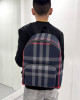 BURBERRY 藍色格紋後背包 80840571