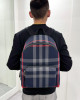 BURBERRY 藍色格紋後背包 80840571