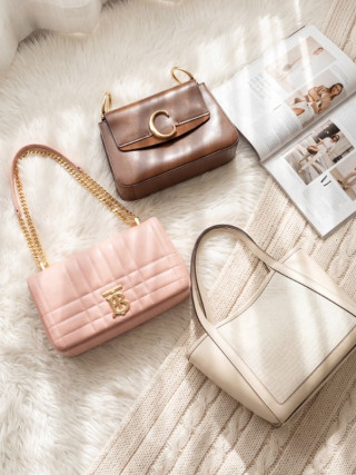 BURBERRY 粉色鍊包 80630071